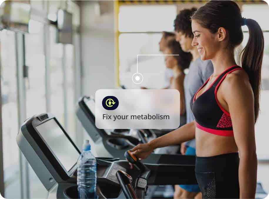girl in gym treadmill