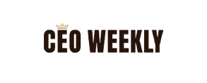Logo reading CEO WEEKLY in bold black letters on a dark background, with a small gold crown above the letter E in CEO.